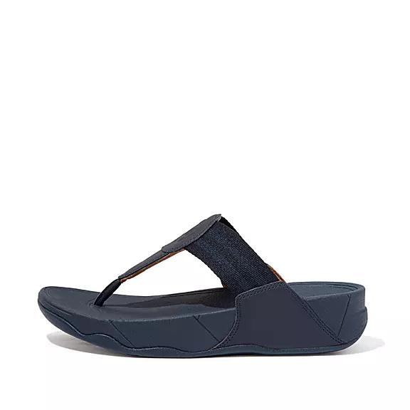 Fitflop Walkstar Webbing Toe Post Sandals Midnight Navy Womens - South Africa (WPVT41039)